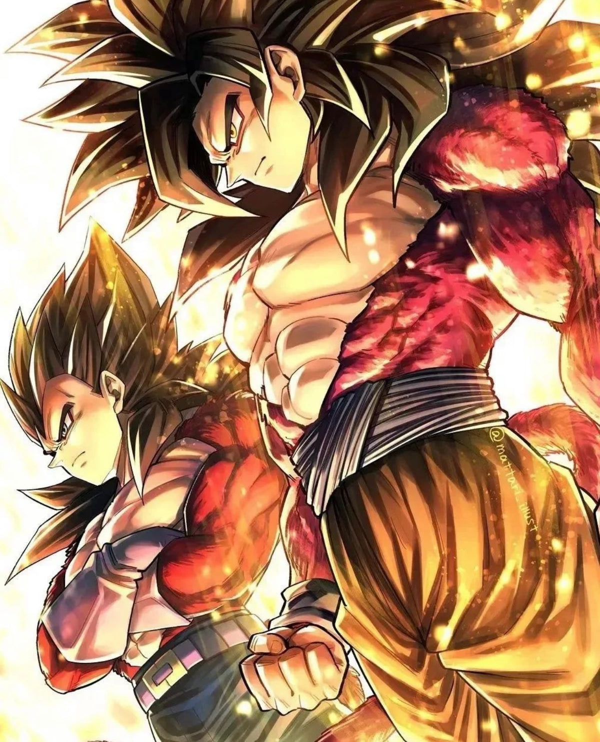 DBZ - SJ4 Goku & Vegeta #1 Art Prints